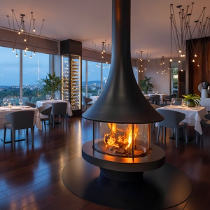 Chimenea Suspendida de Vapor de Agua de 900 mm, Moderna, Montada en el Techo, con Horno Cerrado y Atomización, para Muebles de Hotel y Villa - Product Image 1