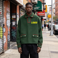 Sweat-shirt à capuche en coton pour homme, personnalisé OEM/ODM, nouvelles tendances, logo graphique, tricoté, streetwear, sweat-shirt à quart de zip, sweat-shirt oversize pour homme