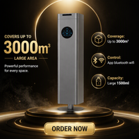 Diffuseur d'huiles essentielles électrique sans eau de luxe pour hall d'hôtel, 1500 ml, contrôlé par application WiFi, construction métallique