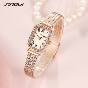 Reloj de Pulsera de Cuarzo Cuadrado Mini de Lujo para Mujer, Caja de Oro Rosa, Resistente al Agua - Product Image 6