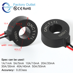 Transformador de Corriente CA Miniatura de Alta Precisión Tipo Anillo QNCT16L 10A 10mA 20A 10mA 50A 25mA 2000:1 Sensor de Corriente Toroidal - Product Image 4