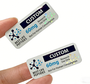 Etiqueta Adhesiva Personalizada para Frascos Farmacéuticos, Impresión de Etiquetas para Frascos de 10 mg, 20 mg, 3 ml, 10 ml, para Uso en Investigación de Péptidos - Product Image 5