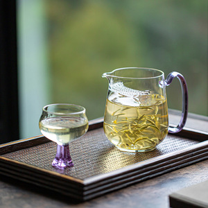 Glass Green <b>Tea</b> Brewing Vessel Crescent Filter Fairness <b>Cup</b> Integrated Heat Resistant <b>Tea</b> Infuser <b>Set</b> - Product Image 2