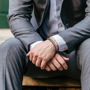 पॉलिश फिनिश फंतासी प्रीमियम पुरुषों के शुद्ध टाइटेनियम गहने 9 मिमी क्यूबन चेन लिंक ब्रेसलेट पुरुषों कलाई हाथ गहने उपहार - Product Image 5