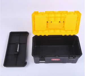 HKSF 15 inches PP plastic made Multi compartments plastic <b>tools</b> <b>case</b> cutomization colors stock wholesales - Product Image 2