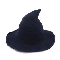 Bonnet de sorcière tricoté sur mesure, rouge bordeaux, pointu, pour Halloween, Noël, cosplay d'elfe, chaud pour l'hiver, cadeau de fête, vente en gros pour enfants