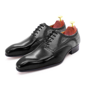 Chaussures en cuir pour hommes, chaussures en cuir pour affaires, chaussures habillées élégantes pour hommes aux couleurs assorties, chaussures Oxford en cuir véritable pour moi - Product Image 5