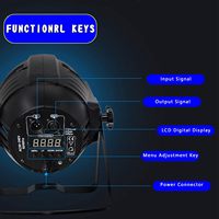 Éclairage de scène LED PAR RGBW pour événements Ambilight OneTouch Dimmer Étanche Étanche IP33 Blanc chaud doux