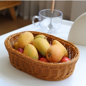 Cestos de Armazenamento de Plástico Ecológicos e Bonitos em Forma Oval para Cozinha e Banheiro, Uso Multifuncional - Product Image 4