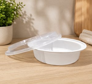 Recipientes Redondos Desechables de Plástico PP para Alimentos con Tapas Herméticas, Recipientes para Comida para Llevar, Recipientes a Prueba de Fugas para Preparación de Comidas, Loncheras - Product Image 1