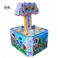 Machine de jeu d'arcade miniature à monnayeur pour enfants, type Whack-a-mole, avec lampe à balles électriques et fonction de frappe à la marteau