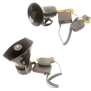 12V Vehicle Alarm Horn 100W High Power Three Tone <b>Speaker</b> Car Horn Black Loudspeaker Warning <b>System</b> - Product Image 5