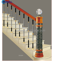 Rampe d'escalier en fer forgé moderne et luxueuse pour villa privée, installation facile