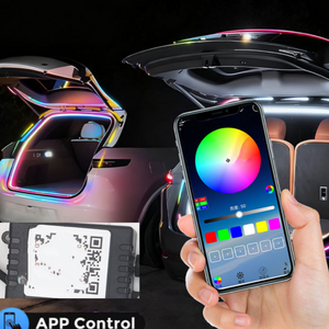 Bande lumineuse LED flexible en silicone RGB haute luminosité universelle de 4 m pour l'éclairage ambiant du coffre, accessoires automobiles - Product Image 6