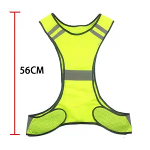 Reflective Vest High Visibility Breathable Reflective Safety Vest Fluorescent Mesh Vest Suitable For Night Running Cycling