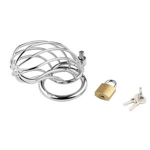 Ceinture de chasteté masculine en acier inoxydable, <span class=keywords><strong>cage</strong></span> en métal, BDSM, SM, jouet sexuel pour adultes avec équipement de bondage pour usage adulte - Product Image 5