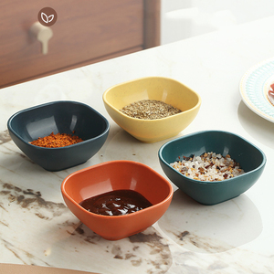 Set di 6 Piattini Quadrati da 4 Pollici in Paglia di Grano, Adatti al Microonde, per Condimenti, Barbecue e Salsa di Soia - Product Image 5