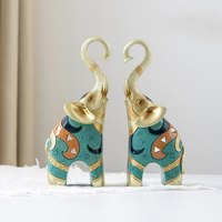 Nouvelle sculpture d'éléphant en résine réaliste peinte à la main, style Feng Shui européen, personnalisable, décoration de salon, décoration de bureau, décoration de la maison, XIBIAO