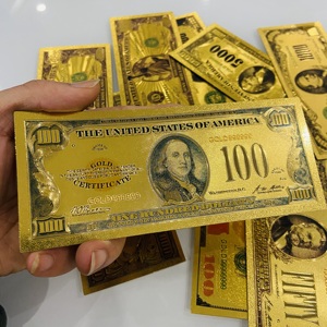 Billete de Dólar Estadounidense con Lámina de Oro de $<span class=keywords><strong>100</strong></span>, Billete de Utilería Chapado en Oro de 24K, Billete de Dólar de $<span class=keywords><strong>100</strong></span> con Lámina de Oro - Product Image 4