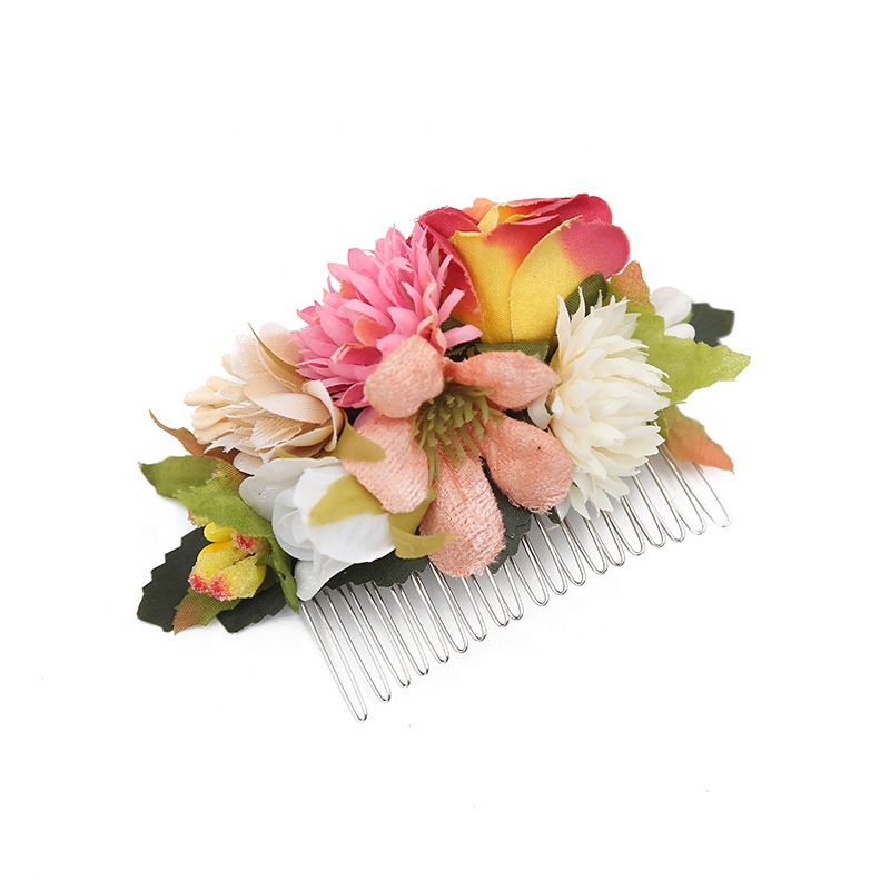 Peigne à 6 fleurs Style bohémien et coréen, 1 pièce, pour cheveux tressés, épingles à cheveux, sable, broches de plage, pour décoration de mariage, vente en gros