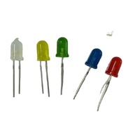 Diode LED 5mm 5V à montage traversant, lot de 1000, orange avec lentille transparente pour feux de circulation