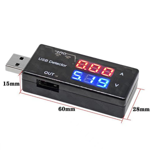 Testeur de tension et de courant USB numérique pour téléphone portable, tablette, ordinateur portable, <span class=keywords><strong>PC</strong></span>, batterie externe, test de port USB électronique - Product Image 6