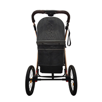 Poussette pliable 4 roues pour animaux de compagnie de grande taille (chiens et chats) / Chariot portable pour animaux de compagnie avec cadre en alliage pour le marché américain