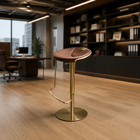 Tabouret de bar moderne pour îlot de cuisine, hauteur réglable, siège rembourré, base en métal, pour bar à domicile, café, bureau, réception