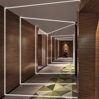 Lámpara Lineal LED de Techo con Canal de Aluminio, Iluminación de Pared para Habitaciones de Hotel