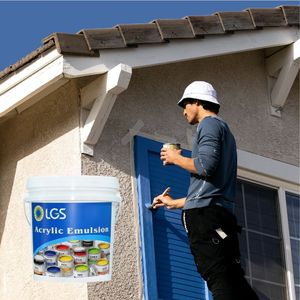 Emulsión de copolímero acrílico a base de agua, fórmula no tóxica y ecológica, aplicación para revestimientos de paredes interiores y exteriores. - Product Image 4