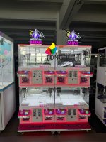 Mini Grue à pinces géante 4 joueurs, jeu d'arcade familial, distributeur de porte-clés, monnayeur, pour ours en peluche et poupées