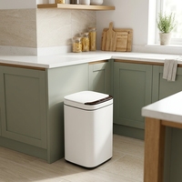 Poubelle intelligente à capteur infrarouge en acier inoxydable 10L disponible, certifiée REACH