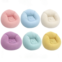 Fauteuil gonflable en peluche combiné, confortable et pliable, avec repose-pieds, pour les loisirs en extérieur – Canapé paresseux
