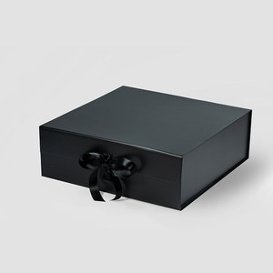 <b>Black</b> Custom Rigid Cardboard Magnet Closure Jewelry Packaging Book Shaped Magnetic Flap <b>Gift</b> <b>Box</b> - Product Image 5