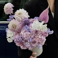 JOYWOOD-Seau à fleurs en travertin vintage pour bouquet de la Saint-Valentin, boîte à cadeau, emballage en papier pour bricolage