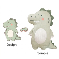 Coussin de câlin en peluche de coton doux et rafraîchissant, motif dinosaure, ours, éléphant, jouet en peluche, oreiller d'été rafraîchissant