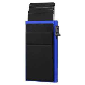 กระเป๋าสตางค์อะลูมิเนียม Casekey Slim พร้อมช่องใส่บัตรแบบยืดหยุ่นด้านหลัง ช่องใส่บัตรประชาชน บัตรเครดิต ขนาดเล็ก ป้องกัน RFID พร้อมช่องใส่บัตรแบบป๊อปอัพอัตโนมัติ - Product Image 1