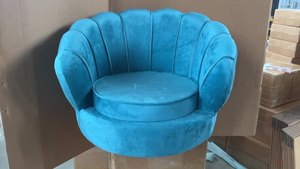 Nordic Modern Style Velvet Fabric Petal Double Sofa <strong>Small</strong> Apartment Living Room <strong>Bedroom</strong> Internet Celebrity Shop Lazy Sofa <strong>Chair</strong> - Product Image 2