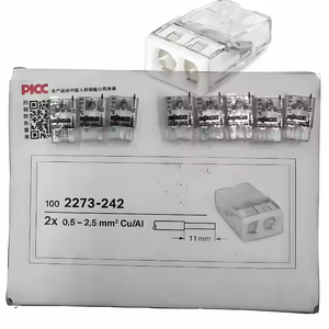 Wagos Original 2273-242/243/244/245/248 Feder austauschbarer Schnellanschluss-Kabelst ecker <span class=keywords><strong>2</strong></span>/<span class=keywords><strong>3</strong></span>/4/5/8 Trou-Loch-Klemmen blöcke - Product Image 2