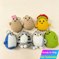 Gantungan Kunci Hewan Kecil Rajutan Tangan Seri Sayuran yang Menggemaskan dan Indah, Tersedia Grosir, Ready Stock