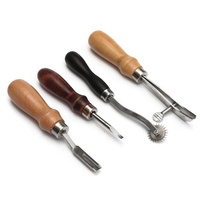 Kit de 18 outils manuels pour le travail du cuir, comprenant un perforateur, un outil de couture, un outil de découpe, un outil de rainurage pour selle et un outil de rainurage pour travaux lourds