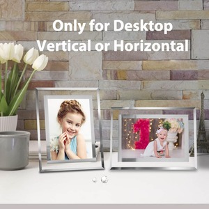 Cadre photo en verre cristal personnalisé noir 8x10 6*4 6*8 Cadre photo en verre pour affichage sur table Verticale ou horizontale - Product Image 3