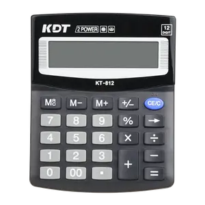 12 Cijfers Rekenmachine Kt-812 Dual Power Desk Calculadora Cientifica Acryl Rekenmachine
