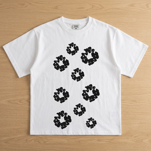 เสื้อยืดผู้ชายลายกราฟิกซิลลูเอทแบบนามธรรม ผ้าฝ้าย 100% ทรงโอเวอร์ไซส์ คอกลม แขนสั้น สไตล์ลำลอง เป็นมิตรกับสิ่งแวดล้อม วินเทจ น้ำหนัก 280 กรัม - Product Image 3