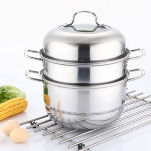 Wholesale Kitchen Korean Food Grade Soup Stainless Steel Pot Food Steamer Cooking Steamer Pot <b>Cookware</b> - Product Image 3