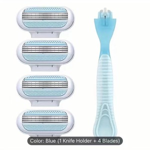 Women's Manual Razor Stainless Steel Blade Plastic Handle Body Shaving Razor Head Replacement For Legs Armpits - Product Image 3