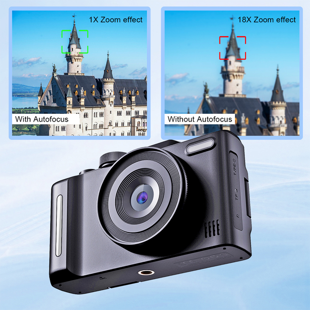 High Quality Kids Mirrorless 4K Video Camera CMOS Sensor SD Card Compatible Autonomous R&D Digital Camera 17x-30x Optical Zoom