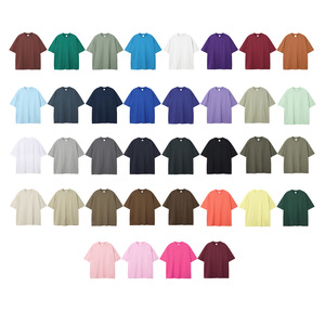 2026 ฤดูร้อนมาใหม่ล่าสุดเสื้อยืดแขนสั้นผู้ชาย 230G ดับเบิ้ลยาร์น 100% ผ้าฝ้ายสีทึบเสื้อยืดสตรีทแวร์ขนาดบวกเสื้อยืดลำลอง - Product Image 1