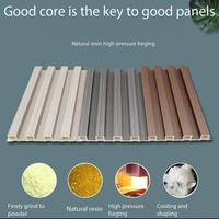 Panneaux muraux imperméables WPC pour hôtels et villas, panneaux décoratifs flexibles pour plafonds, panneaux à rainures pour la décoration intérieure