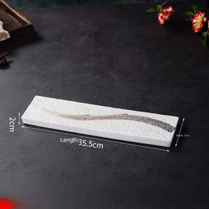 BAMBUS Plateau de Service Alimentaire Assiette Rectangle en Céramique de Porcelaine de Luxe Assiette à <span class=keywords><strong>Sushi</strong></span> en Céramique Stonewar avec Design - Product Image 6